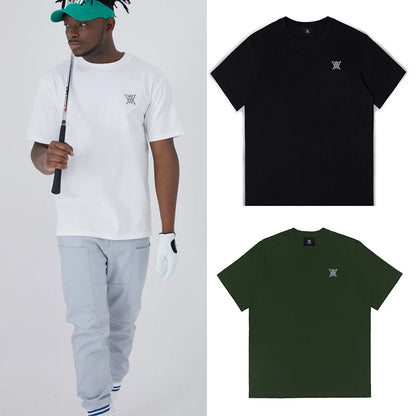 A New Summer Trend Brand Golf Printed Cotton Short-sleeved T-shirts for Men and Women Cotton Tshirt Tops