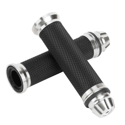 Handlebar Grips Motorcycle CNC Aluminum Rubber Handlebar Hand Grips for 7/8" Handle Bar Bike Bicycle Motorcycle Handlebar Grips