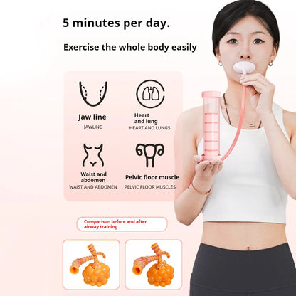 Adjustable Diaphragm Breathing Dumbbell Trainer for Core Strength Facial Toning Lung Capacity Expander