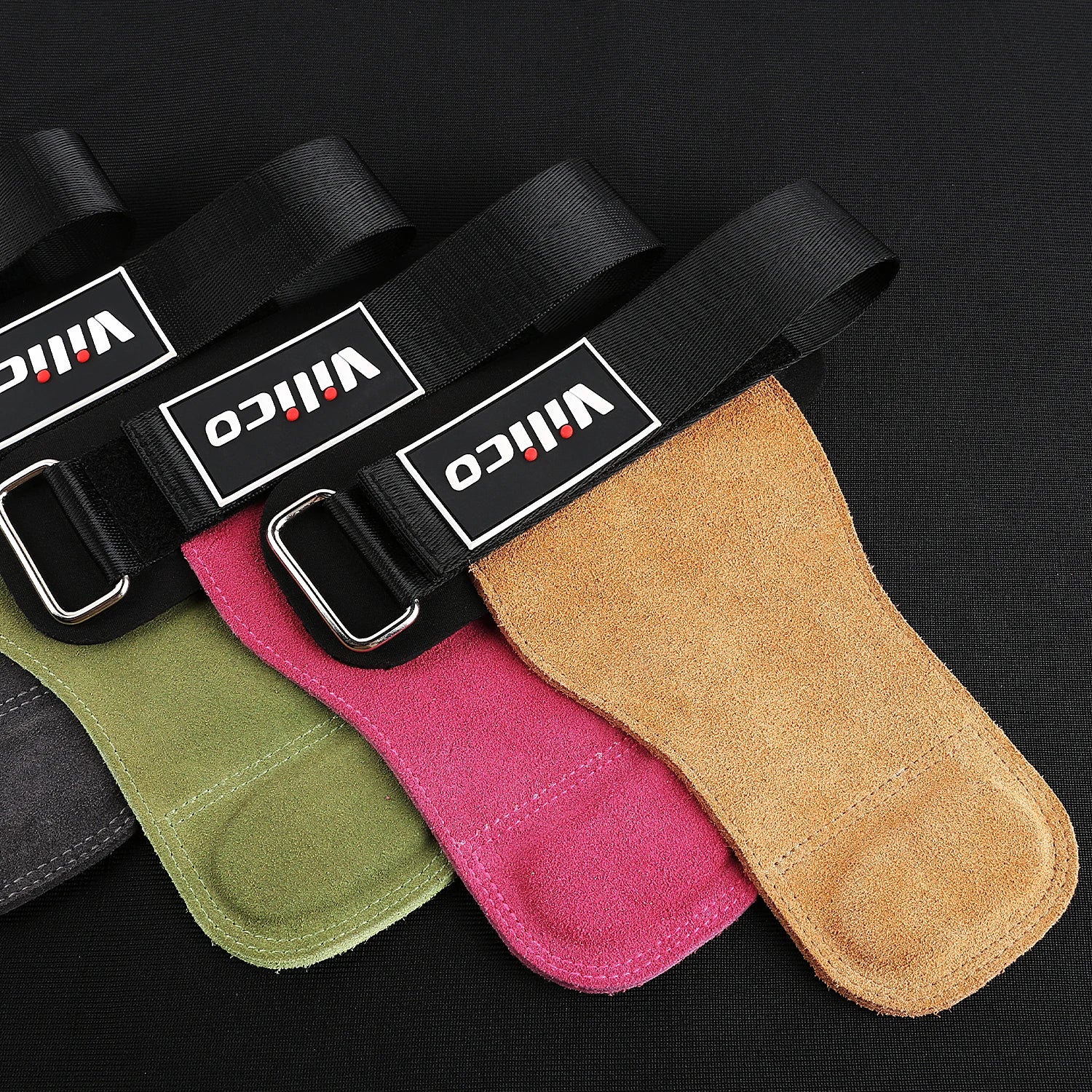 Gym Grips For Men Women Cowhide Palm Guards Weightlifting Fitness Workout Gloves Grips with Wrist Wraps Training Equipment