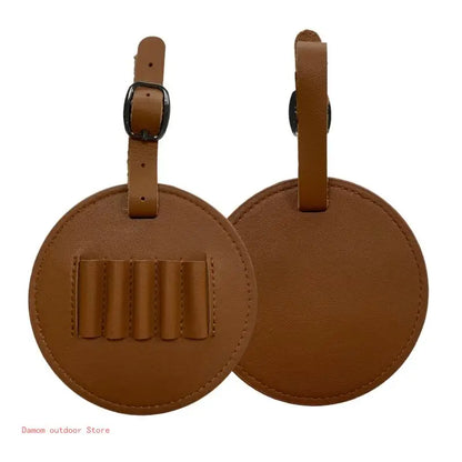 Waterproof Round Golf Tees Bag PU Leather Golf Tees Holder Carriers Golf Training Accessories Easy to Use