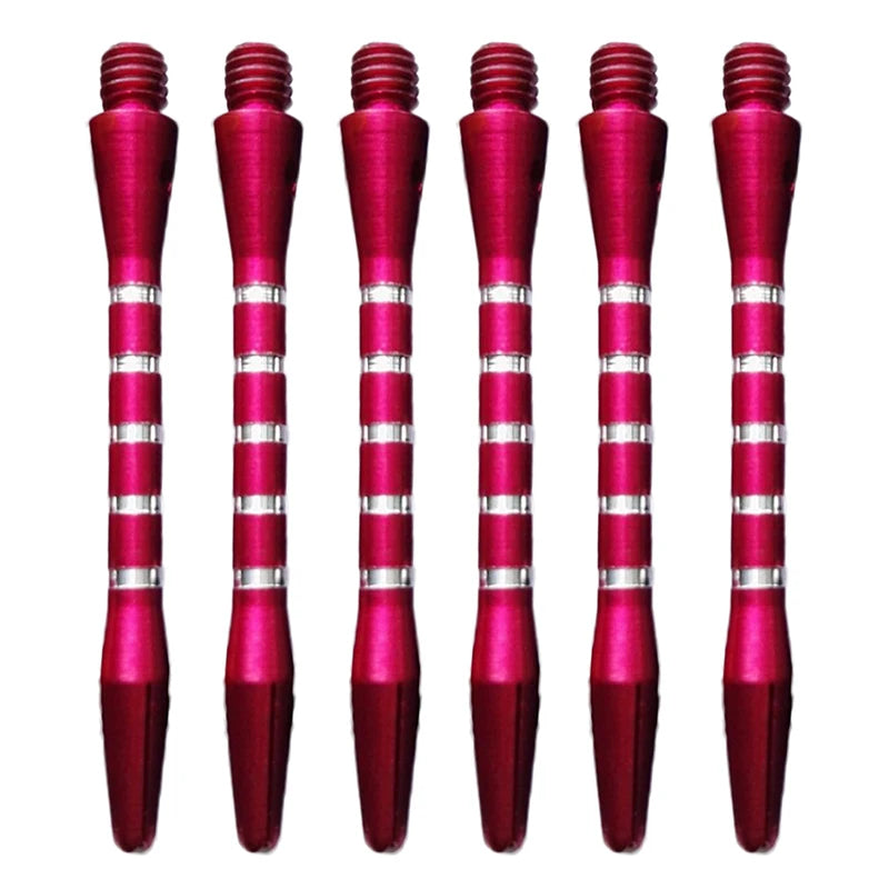 6pcs/Set Aluminum Medium Darts Shafts Harrows Stems Throwing Accessories Metal Rod 4.5mm Mixed Color Thread