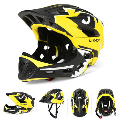 Kids Detachable Full Face Bike Helmet Ultralight Cycling Sports Safety Helmet for Skateboard Scooter Roller Skating
