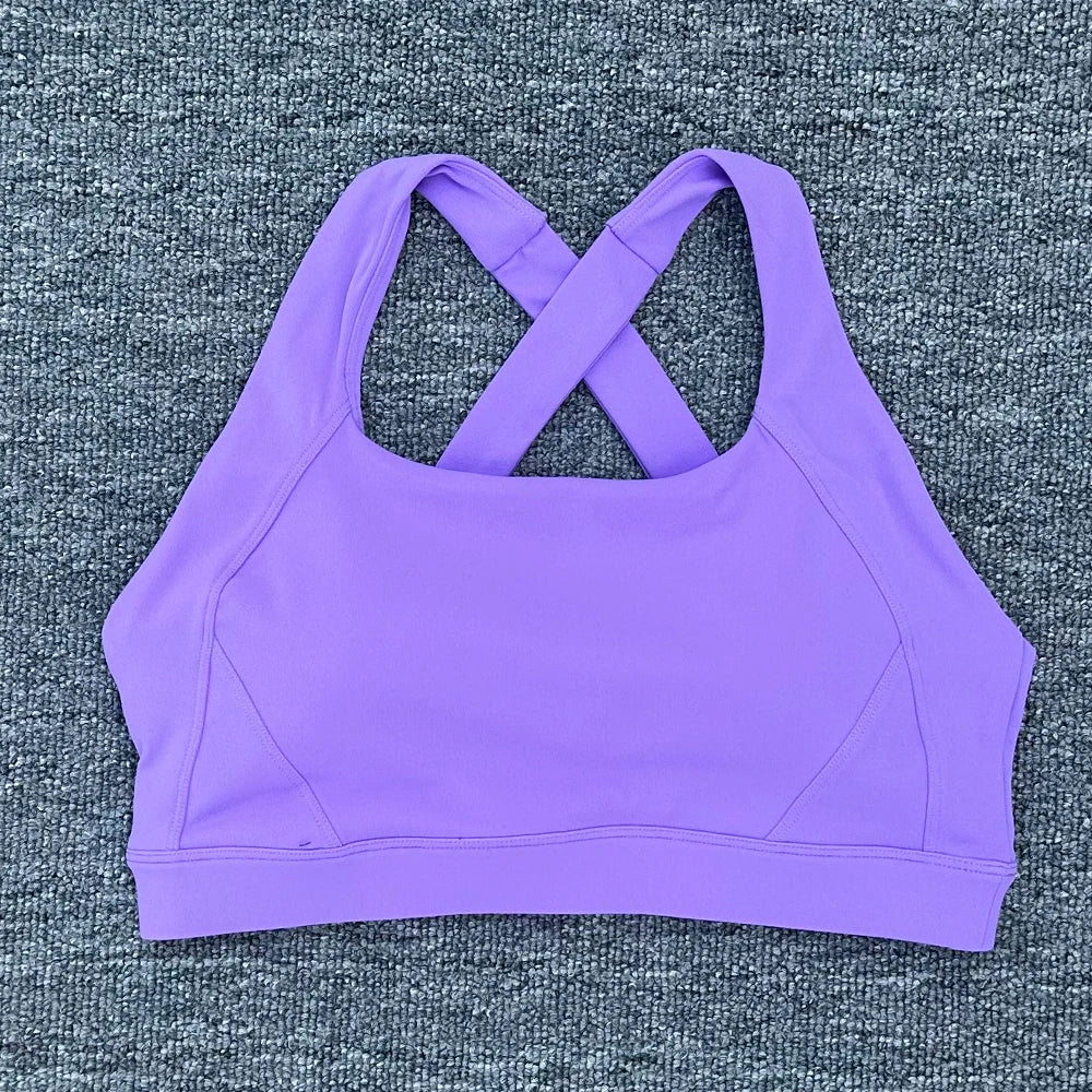 Women Cross Strap Sports Bra Top Women Push Up Sport Bra Yoga Gym Crop Top Brassiere Fitness Top Sport Bra Breathable Bras