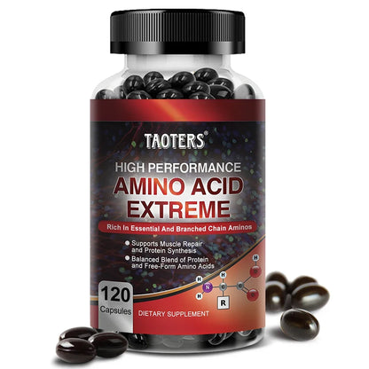 Advanced Bodybuilding Amino Acid Capsules- Helps Increase Strength, Endurance, Protein Synthesis, Build Muscle Mass, Abs, Energy