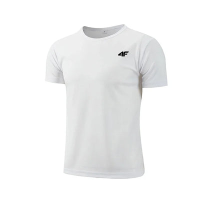 Men's Summer Exercise Trainning T-shirt High Quality Breathable Quick Dry Short Sleeved Top Marathon Gym Fitness Basketball Tees
