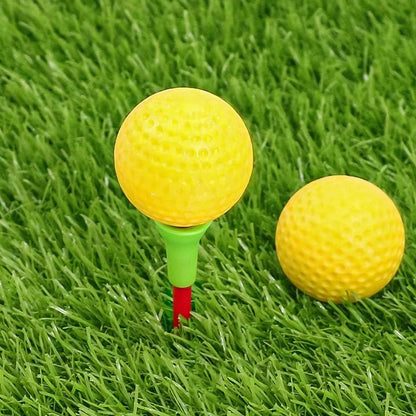 42.67mm Yellow PU Golf Training Balls Practice Balls for Beginners Pros High Quality Soft Surface Golf Balls Good Elasticity ZYF