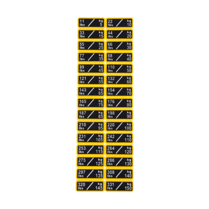 Weight Stack Labels Weight Identification Classification for Gym Equipment Sporting Goods Strength Training Machine Attachments