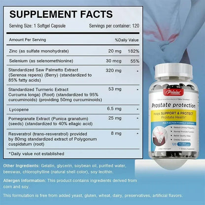 Prostate Complete Supplement - Supports Prostate & Urinary Tract Health, Relieves Frequent Urination, Strengthens Immune SystemS