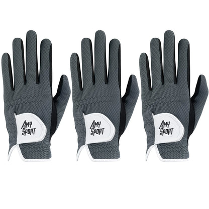 Golf Gloves Men Left Right Hand Rain Grip Hot Wet Weather Value 3/6 Pack, Men‘s Golf Glove All Weather Grip in S M M/L L XL