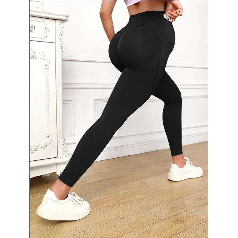 New Pregnant Women's Yoga Pants High Waist Hip Lift, Slim Fit Nude Feel Peach Hip Sports Tights Pregnant Yoga Clothing