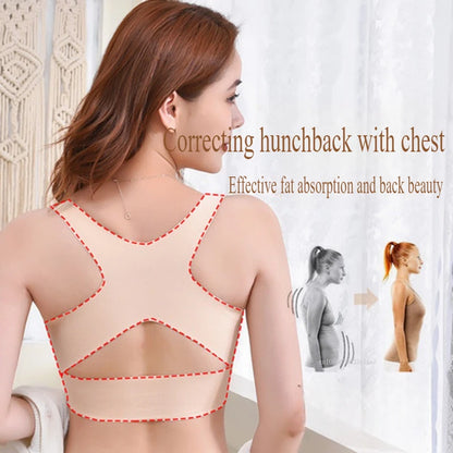 Posture Corrector Sports Bra Seamless Push Up Breathable Bralette Shockproof Sport Hunchback Relief Chest Bra Cross Back Tops