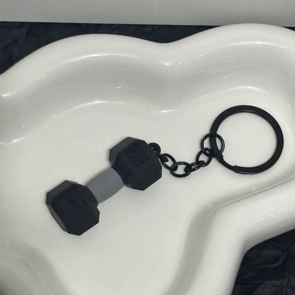 Simulation Dumbbells Keyring Kettlebells Water Cups Cool Creative Bag Charm Fitness Series Pendant Car Key Ornament