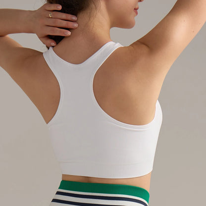 High Impact Sports Running Zipper Bra Workout Crop Tank Tops Sports Bra Push Up For Women