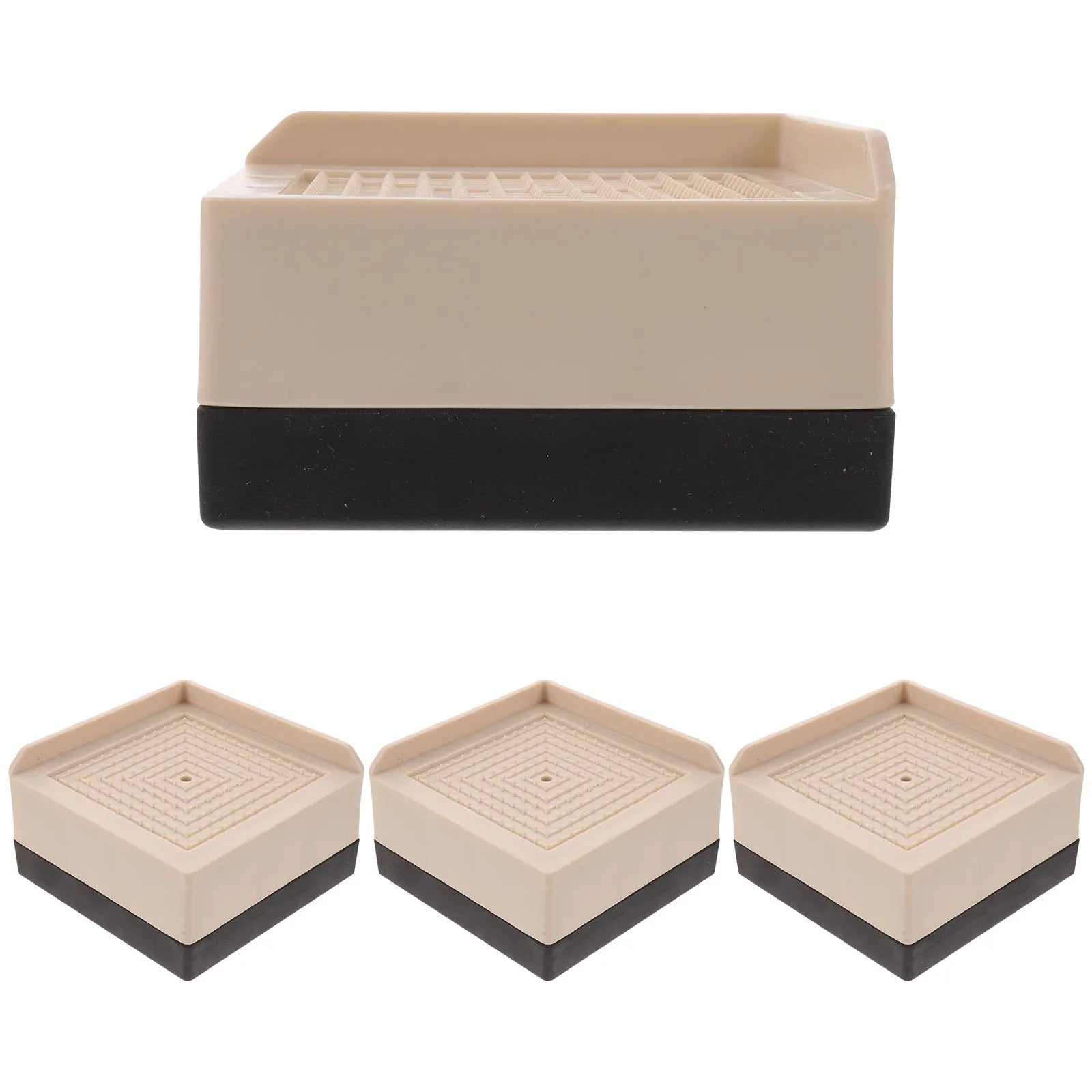 4pcs Bed Risers Furniture Riser Desk Table Height Lifter Heavy Duty Furniture Lifter For Platform Bed Blocks Bed Frame Riser