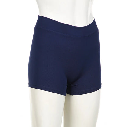 Darlingaga Casual Solid Ruched Skinny Summer Shorts Women Sportswear Gym Basic Short Pants Folds Yoga Clothing Streetwear Bottom