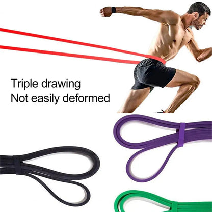 Resistance Band Body Stretching Muscles Building Belt Physical Therapy Strength Training Workout Pull-Up Yoga TPE Elastic Band