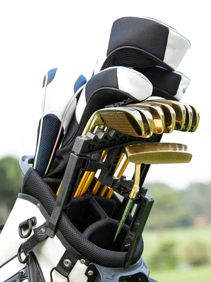 Adjustable Golf Club Organizer – Holds 9 Clubs