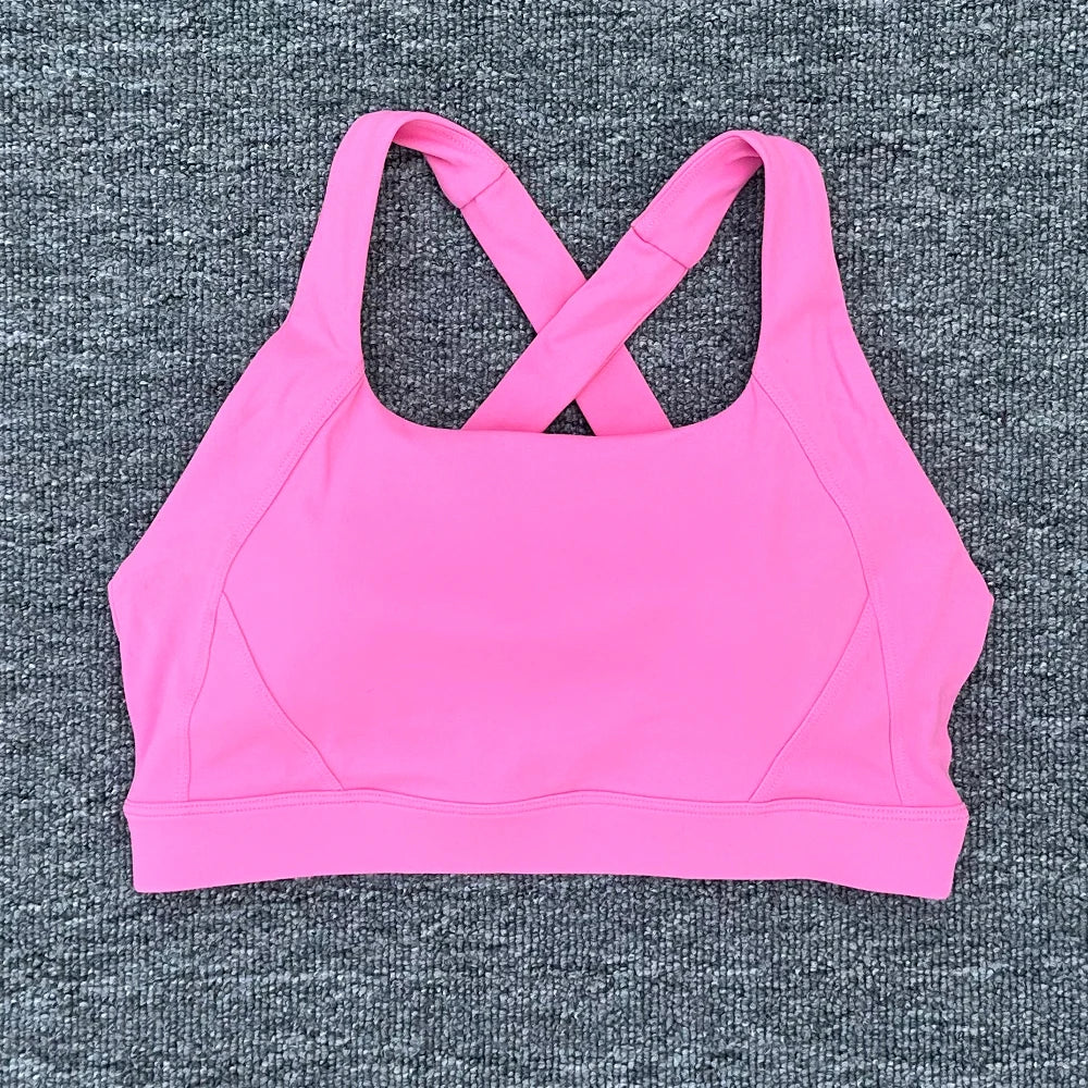 Women Cross Strap Sports Bra Top Women Push Up Sport Bra Yoga Gym Crop Top Brassiere Fitness Top Sport Bra Breathable Bras