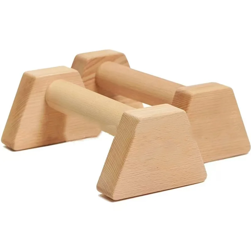 Push-up Stand Wood Pushup Bars Exercise Non-Slip Parallettes Handle Stands Calisthenics Fitness Equipment Home Strength Training