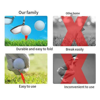 50 Pcs/Pack Professional Golf Tees 25mm-51mm Castle Orange Golfer Accessory Plastic golf tees perfect for Teeing the ball