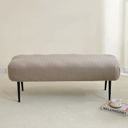 1PC Stretch Jacquard Long Bench Cover Dining Anti-dirty Piano Stool Covers Durable Seat Protector Pad for Living Room Home Decor