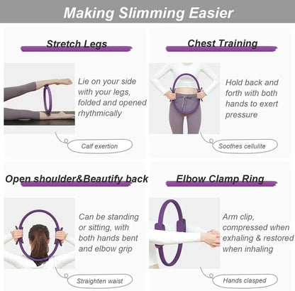 Non-Slip Yoga Pilates Resistance Ring