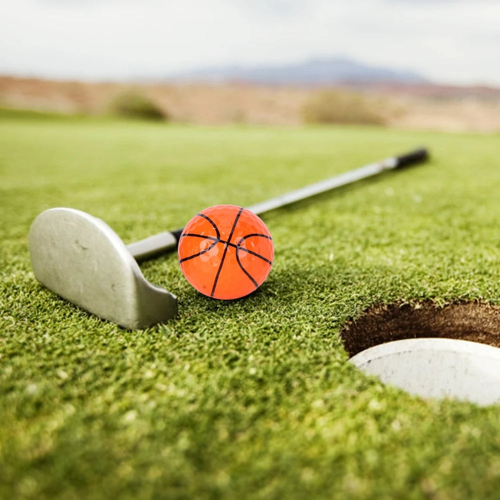 6Pcs Double Golf Balls Training Sports Gift Practice Driving Range Novelty Fun for Golfer Childrens Colored Cartoon Cute Indoor