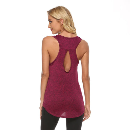 Sleeveless Yoga Vest Athletic Fitness Sport Tank Tops Gym Running Training Yoga Shirts Workout Tops for Women