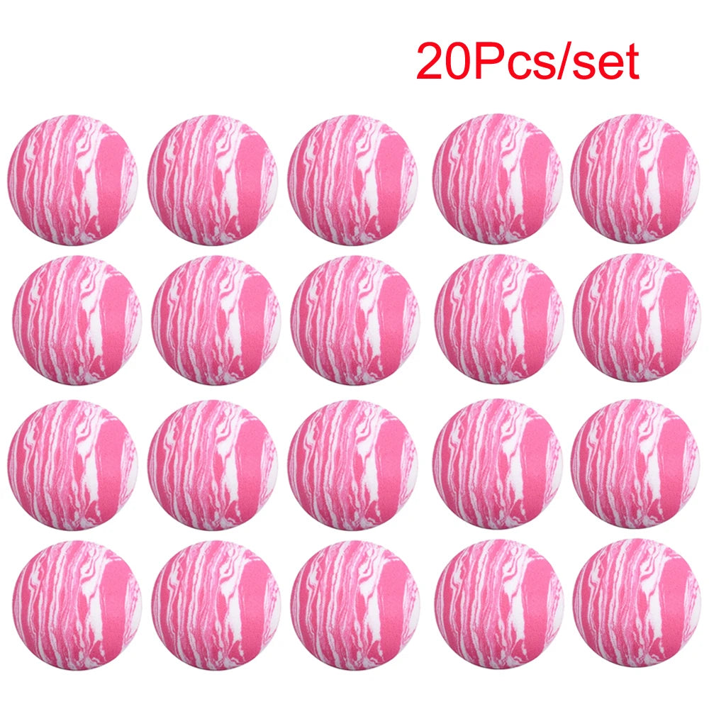 20pcs/bag golf balls 42mm diameter sports balls Rainbow Foam Practice Golf Balls for Indoor or Outdoor Golf Training Balls new
