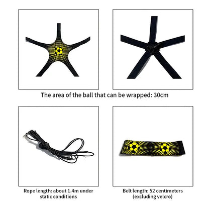 Football Training Equipment Solo Soccer Trainer Practice Adjustable Soccer Balls Control Training Equipment Elastic Belt