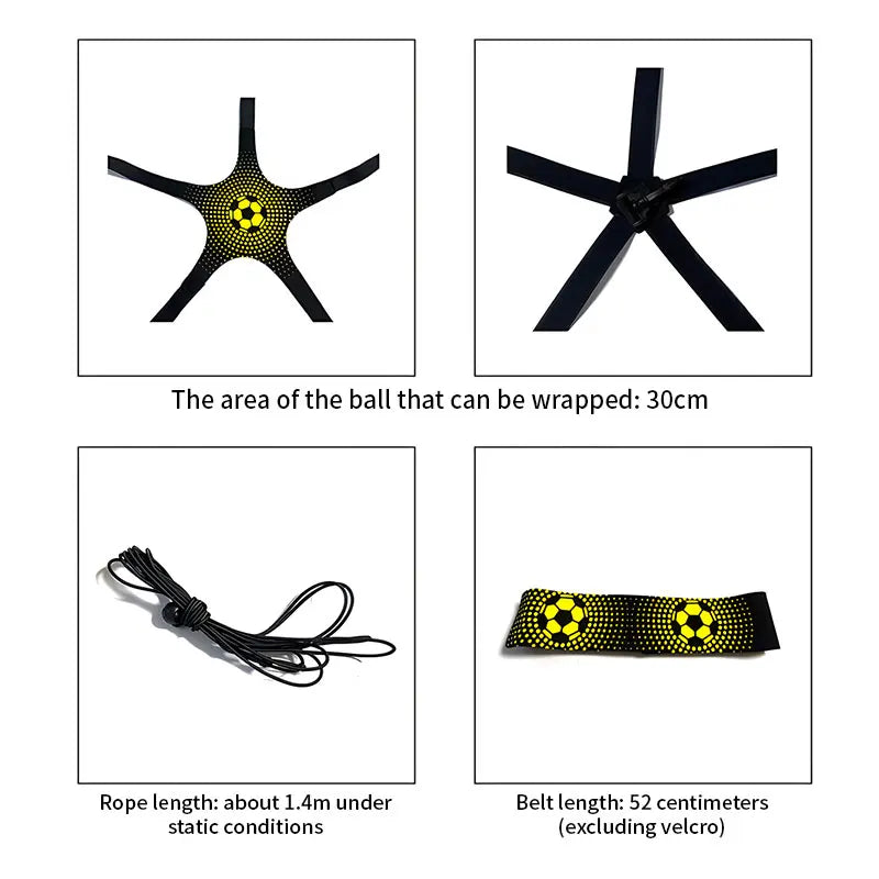 Football Training Equipment Solo Soccer Trainer Practice Adjustable Soccer Balls Control Training Equipment Elastic Belt