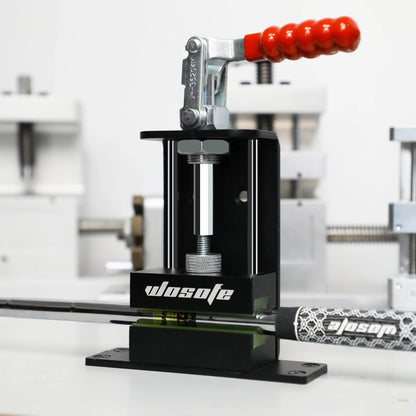 Golf Club Grip Replacement Tool, Aluminum Alloy Quick Shaft Clamp Tool with Rubber Anti-Slip Handle, Easy Install and Removable