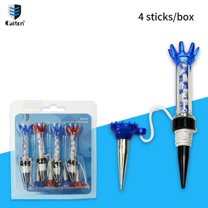 Caiton Colorful Plastic Golf Tees - 4 Pack, 80mm/3.15in, Durable and Fit All Courses - Exquisite Gift Box Golf Tee Set