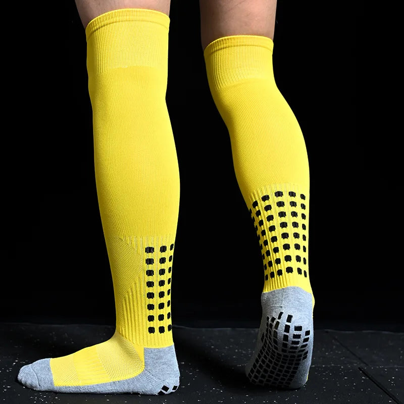 Men New Soccer Socks Breathable and Women Non-Slip Knee High Towel Bottom Cycling Hiking Sports Training Long Football Socks