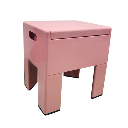 INS Nordic Modern ABS Plastic Low Bench Stool Side Table Storage Box Knoced Down KD Bedside Night Table Living Bed Roomd