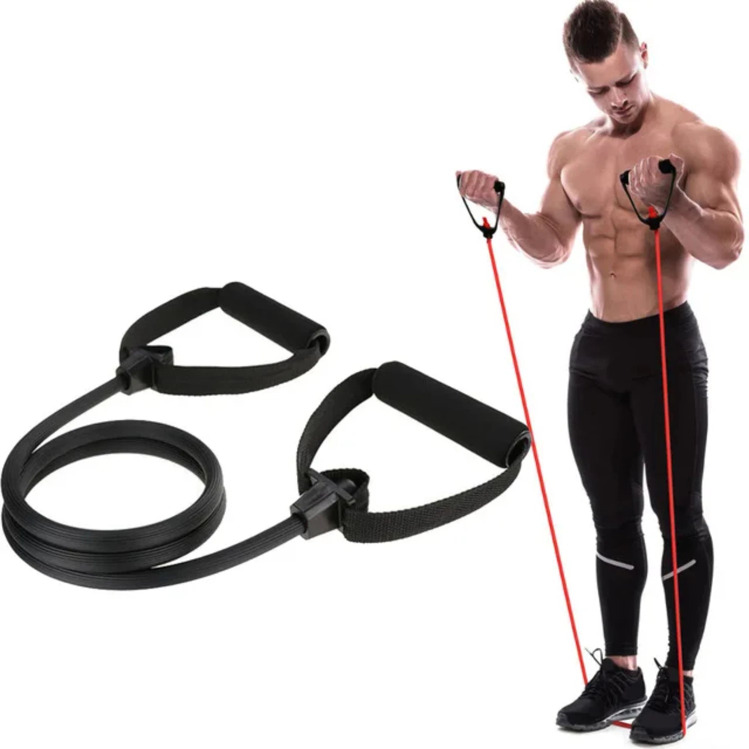 Resistance Bands Trainer Yoga Pull Rods Pull Rope Portable  Gym Body Workout