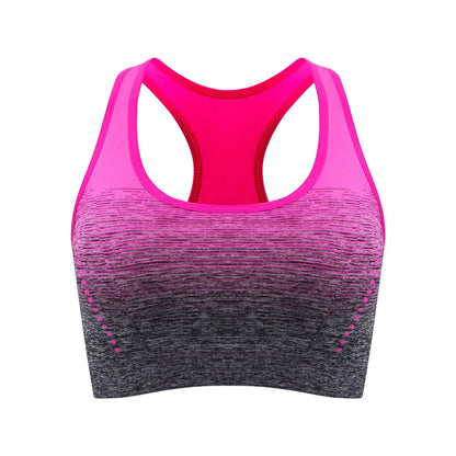 Sports Bra High Stretch Breathable Top Fitness Women Padded for Running Yoga Gym Seamless Crop Bra Gradient Sport Bra