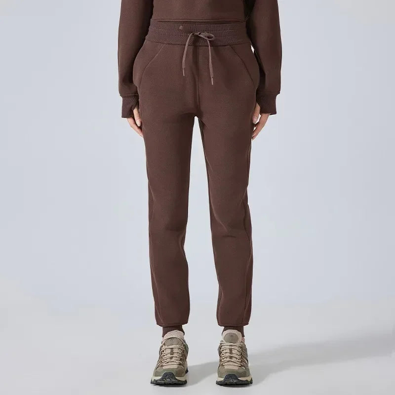 2025 Scuba Women's High Waist Sweatpants Yoga Clothing Autumn and Winter Women Fitness Exercise Cotton Blend Jogger Sweatpants