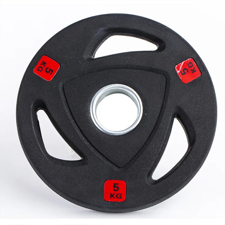 Unisex Rubber Barbell Plate Set 2.5-30kg Gym Weight Plate Set Hot Selling Standard Color Barbell Plates