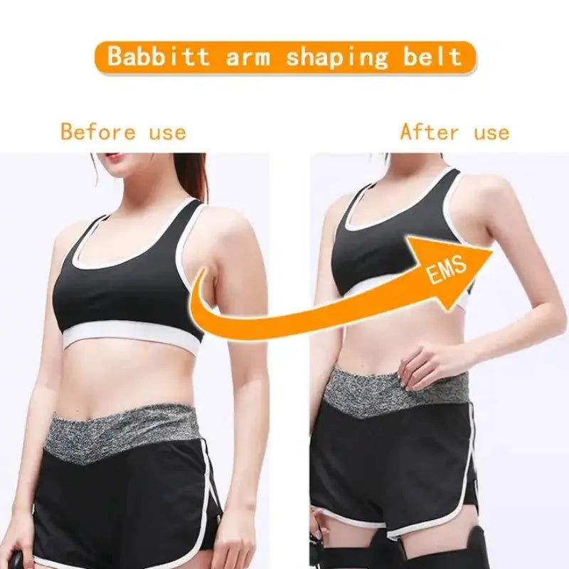 Electric Muscle Stimulator ABS Toning Belt,Gym Sports Weight Loss Body Shaper Vibrator Arm Belly Waist Massager EMS Arm Traine