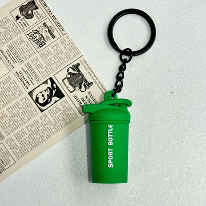 Simulation Dumbbells Keyring Kettlebells Water Cups Cool Creative Bag Charm Fitness Series Pendant Car Key Ornament