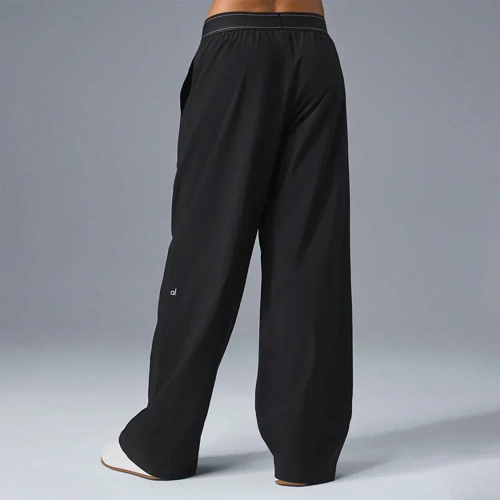 AL Women's Sport Tank Top Yoga Suit Up Gym Top Loose Breathable Sweat-absorb Casual Outdoor Comfortable High Waisted Pant