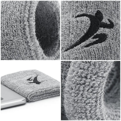 Sports Wristbands for Men Women - Breathable Sweat Absorbing Wrist Support for Running Basketball Tennis Gym Fitness Workout