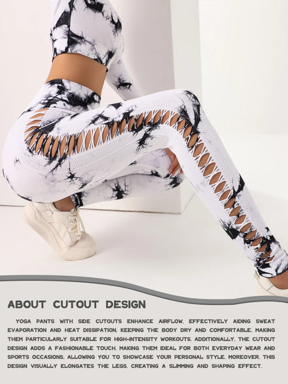 2Pcs Yoga Suit Women's sportswear Workout Long Sleeve with Thumb hole Side hollowing Yoga Pants and Tops Fashion Sport Clothing