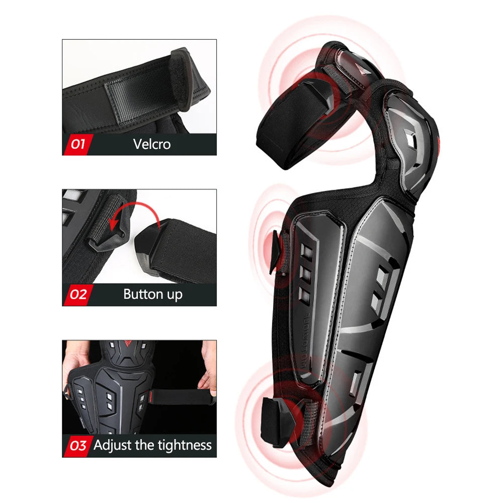 Outdoor Sport Equipment Riding Protective Gears Knee Elbow Protective Pads 4Pcs/set Motorcycle Motocross Skating Protectors