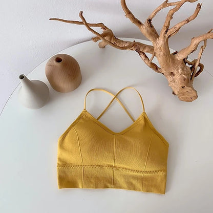 Fitness Top Sport Bra Breathable Bras Women Cross Strap Sports Bra Top Women Push Up Sport Bra Yoga Gym Crop Top Brassiere