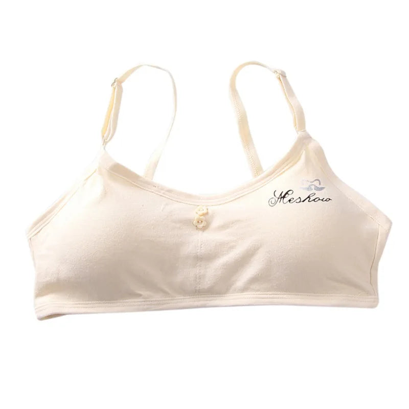 12-18Years Girls Bra Breathable Teenager Bras for Kids Adolescente Lingerie Solid Color Teen Vest Children Tops Underwear