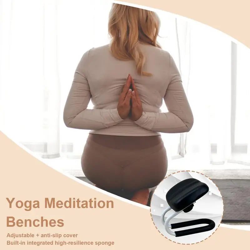 Praying Meditation Stool Adjustable Height Kneelers With Sponge Cushion Non-slip Leg Sleeve Bench Seat Meditation