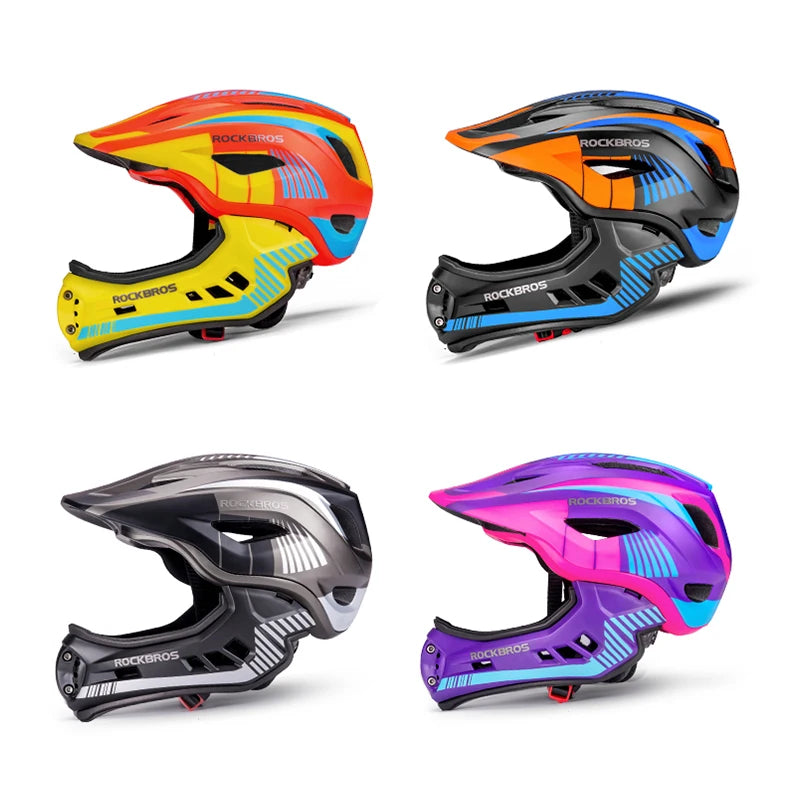 ROCKBROS Child Bicycle Helmet MTB Security Impact Resistant Cycling Helmet Teenagers Sports Safety Protection Helmet Scooter